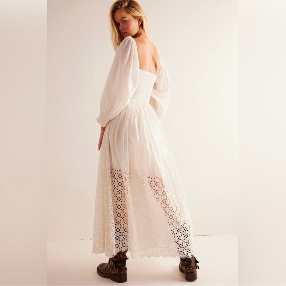 Free People Cream Perfect Storm Midi Dress - Picture 2 of 10